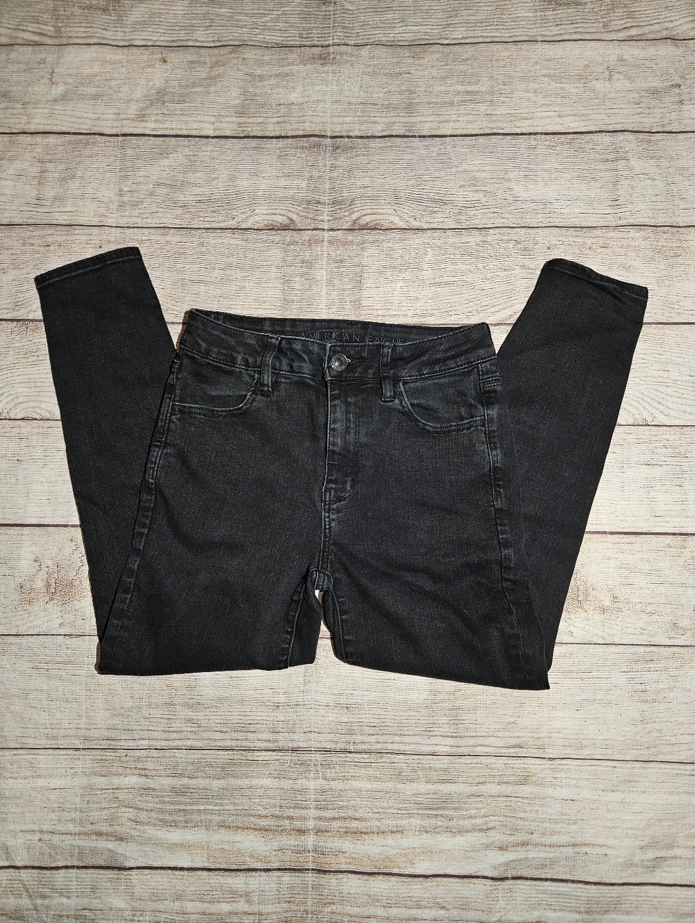 American eagle next level stretch black hi rise Jegging Skinny Jean's 8 X-Short